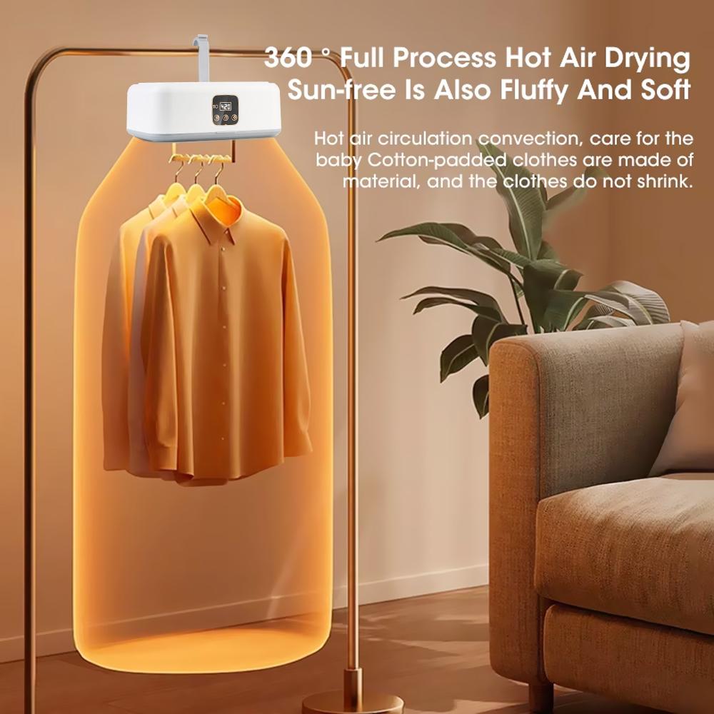 Мини-сушилка с таймером для путешествий, сушилка для одежды с теплым управлением, складная электрическая сушилка, портативный многофункциональный пульт дистанционного управления