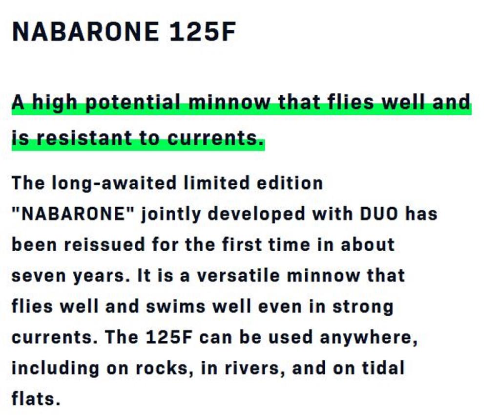 Ima Nabarone 125F Floating Lure X5493 (4333)