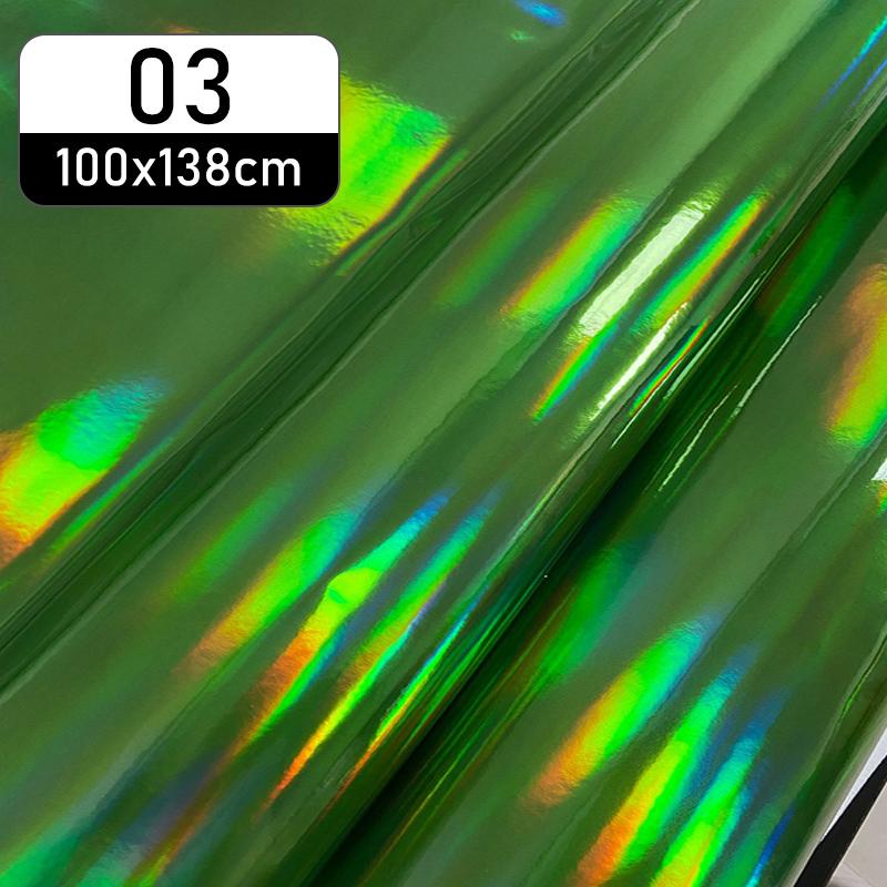 100x138 см ПУ/ТПУ/ПВХ Симфония Лазерная Кожа Ткань Печатная Зеркальная Искусственная Кожа Искусственная Кожа Для Багажной Сумки Материал DIY