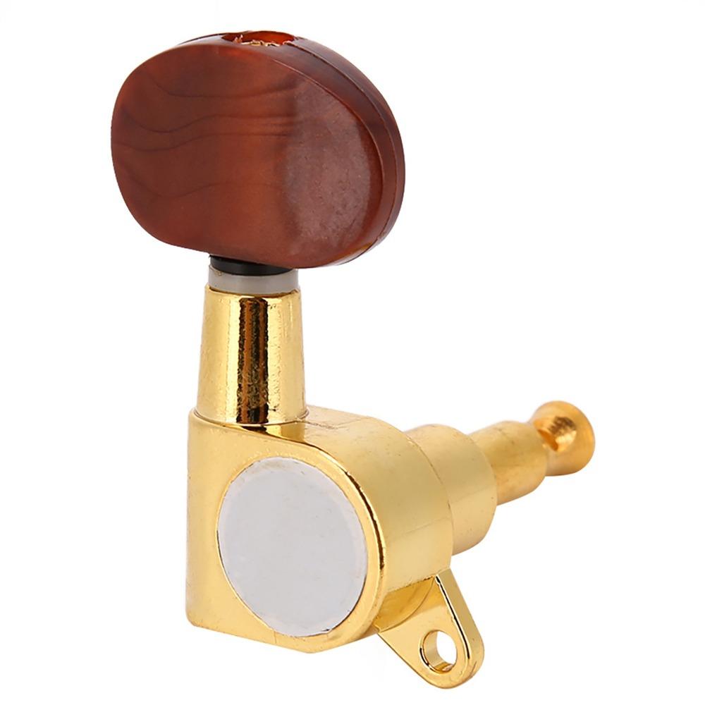 6PCS Metal and Plastic 3L3R Tuning Pegs Semi-Closed Tuning Keys Guitar Tuning Pegs  Acoustic Guitar