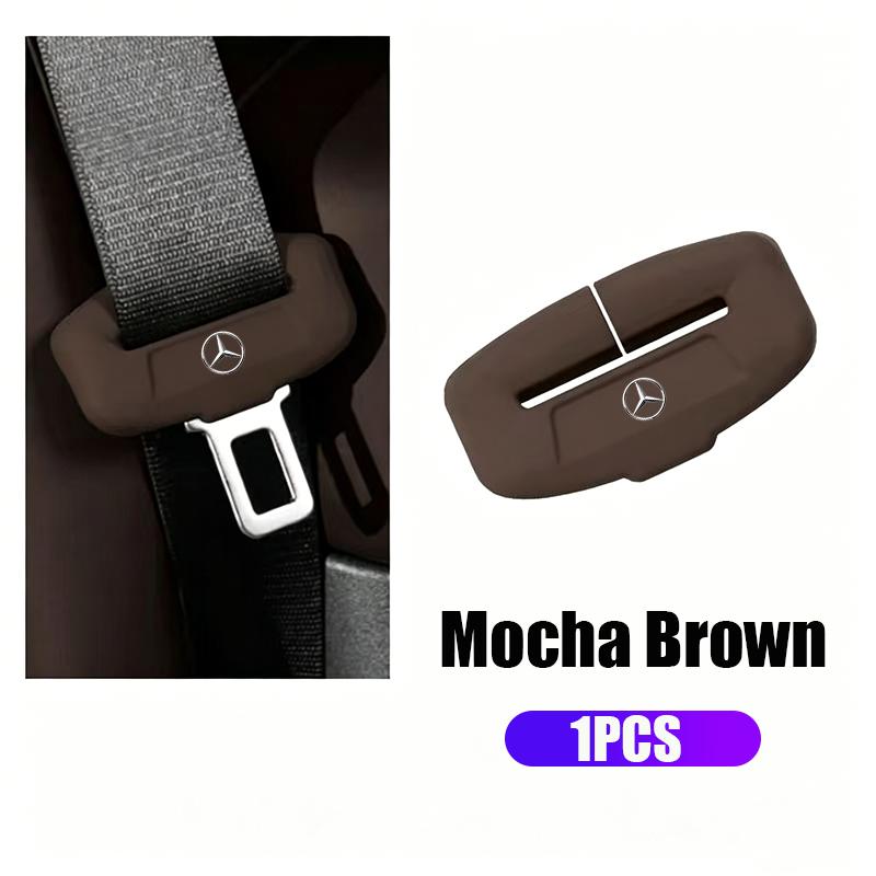 TVE4 2pcs Silicone Car Seat Belt Buckle Protective Cover Decorative Accessories For Mercedes Benz AMG W203 W206 W220 W205 W211 W212