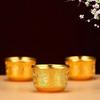 6pcs Gold/Silver Wine Cup Auspicious Fu Embossed Offering Water Bowl Ritual Tea Cup  Temple