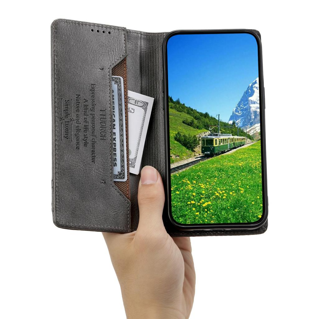 Для Xiaomi Redmi 15 5G (Глобальный) (169 мм) Кожаный чехол кошелек с блокировкой RFID подставка чехол для телефона