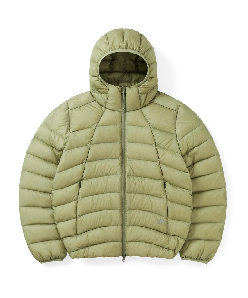 Sunlovetour Hooded Fly Light Down Jacket Khaki