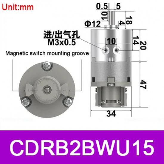 Пневматический поворотный цилиндр с лопастью типа SMC CRB2BW CDRB2BW CDRB2BWU 10 15 20 30 40-90S 180S 270S