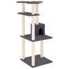 VidaXL Cat Tree with Sisal Scratching Posts Dark Grey 123 Cm 171785