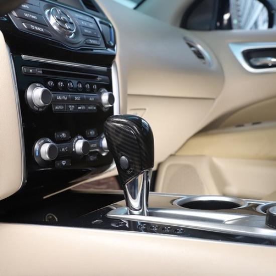 ABS Карбоновое волокно Накладка на центральную ручку переключения передач Комплект для Nissan Pathfinder 2013-18