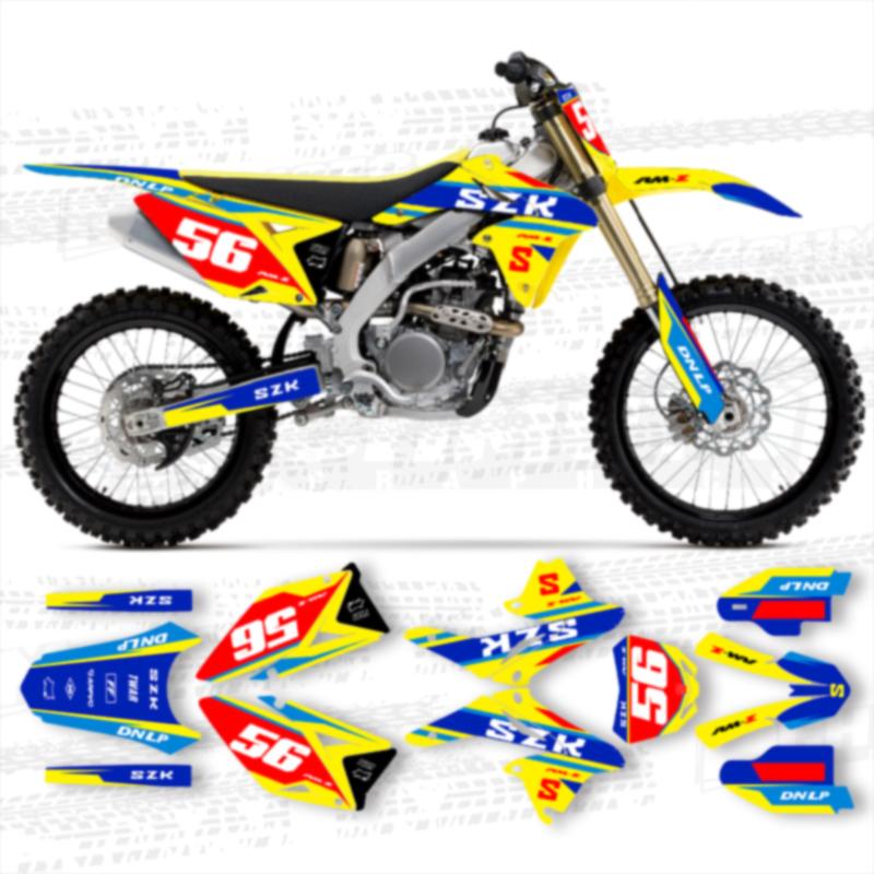 MCHMFG Motorcycle Fairing Graphics Background Decals Sticker Kits For Suzuki RM-Z RMZ 250 2010 2011 2012 2013-2018 RMZ250