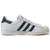 adidas Белые студенческие зеленые кроссовки унисекс Superstar Cloud-White с золотой фольгой GZ1604