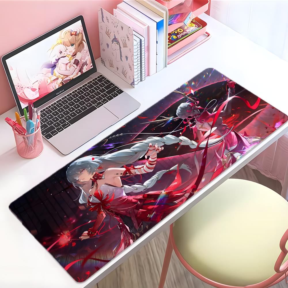 Game Elegant Wuthering Waves Colette Mouse Pad Large Thick Desk Pad Stitched Edges Gaming Mouse Mat For Pc