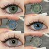 1 пара модных цветных контактных линз для глаз Colorcon зеленые линзы косметика синие цветные линзы годовые косметические линзы для глаз