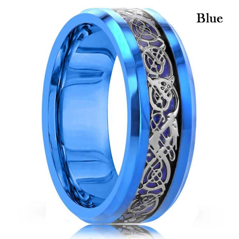 Vintage CopperColor Titanium Stainless Steel Rings for Men Black Carbon Fiber Ring Wedding Jewelry Christmas Gift Accessories