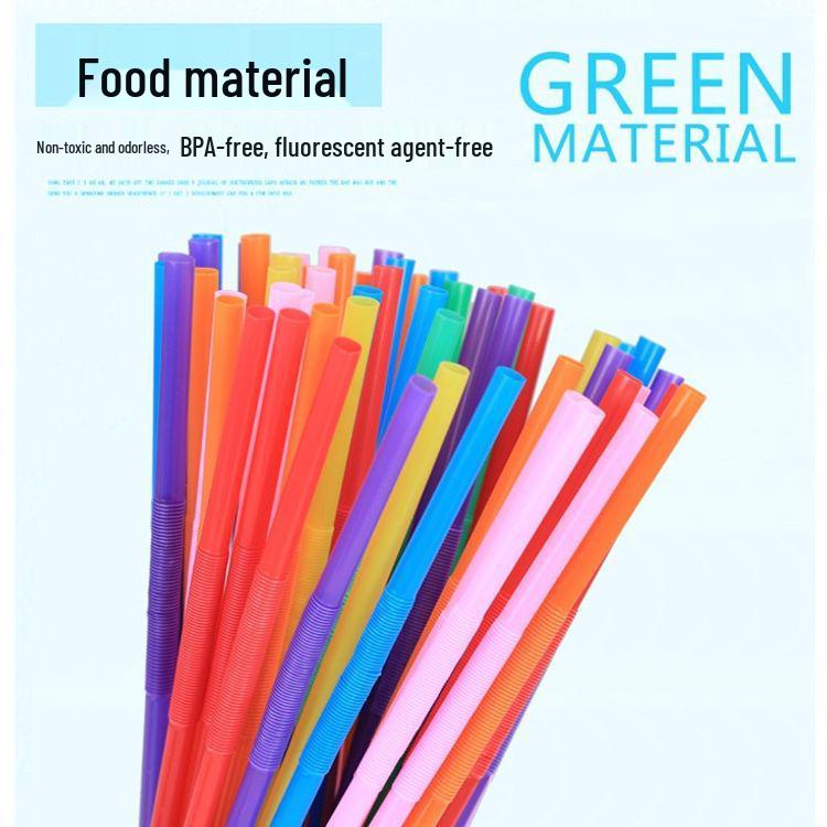 Disposable, Individually Packaged, Colored Silicone Straws for Babies & Kids - Artistic, Bendable, Ideal for Juice Drinks