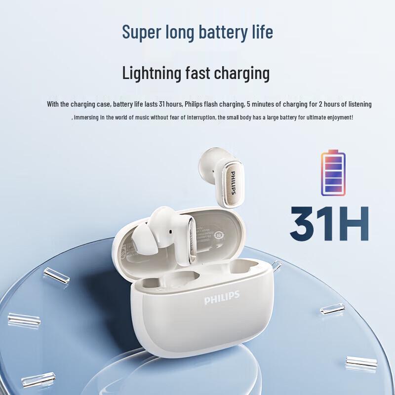 Philips TAT2569 True Wireless Noise-Cancelling Earbuds