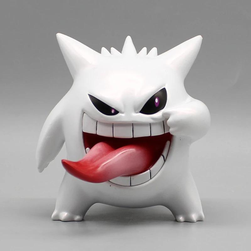 9cm Pokemon Gengar Figure Transparent Model, Cute Anime PVC Action Figurine for Room Decoration Collection Gift for Fans