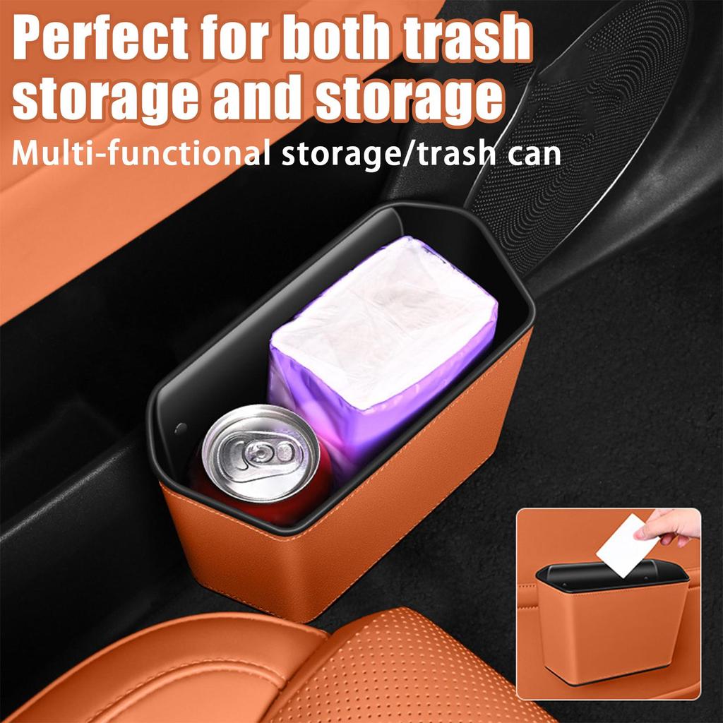 Car Trash Bin Leak-Proof Automotive Interior Rubbish Can Large Capacity Multipurpose Trash Bin for Automotive RV Truck Sedan