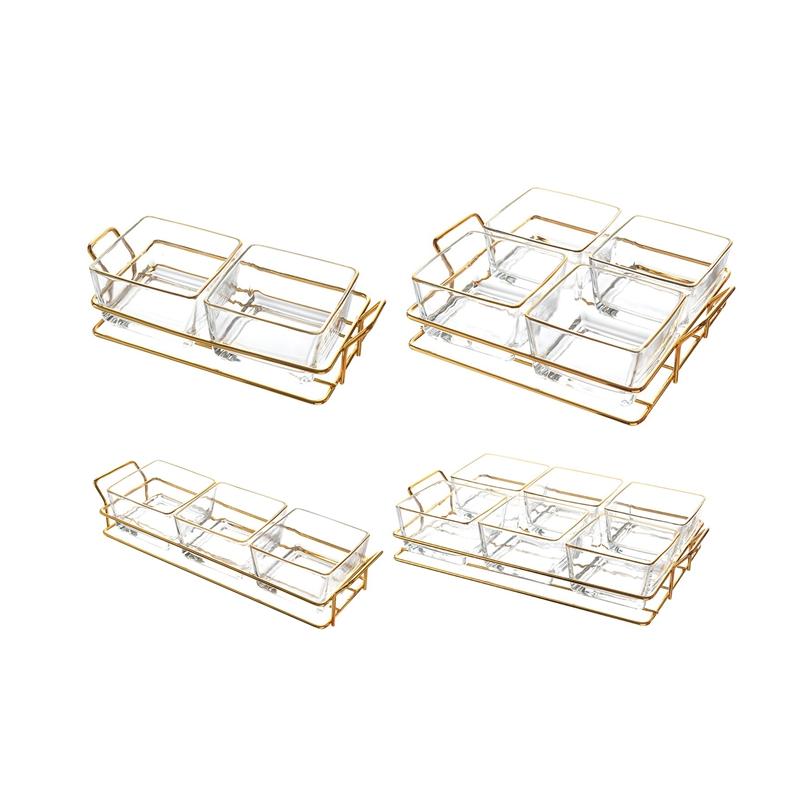 Пномпень Сетка Поднос Для Закусок Конфеты Орехи Тарелка Стеклянная Сухофрукты Блюда Домашний Рабочий Стол С Металлической Рамой Закусочные Тарелки