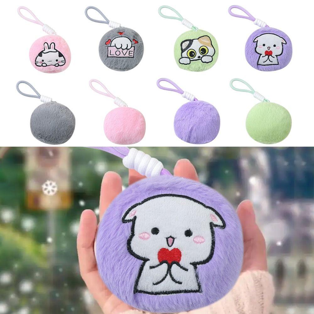 Cartoon Winter Pocket Warmer Plush USB Lanyard Heater Electric Hand Warmer Pendant  for Woman Girls