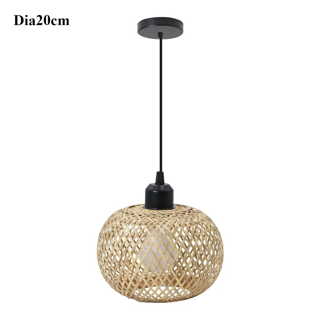 Плетеный вручную бамбуковый подвесной светильник люстра подвесной светильник ротанговый подвесной светильник арматура ресторан столовая внутреннее освещение