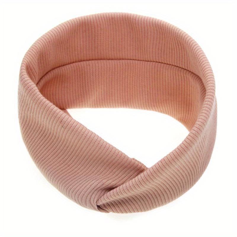 Новая однотонная повязка на голову с узлом для маленьких девочек, эластичные повязки на голову, милый цветной головной убор