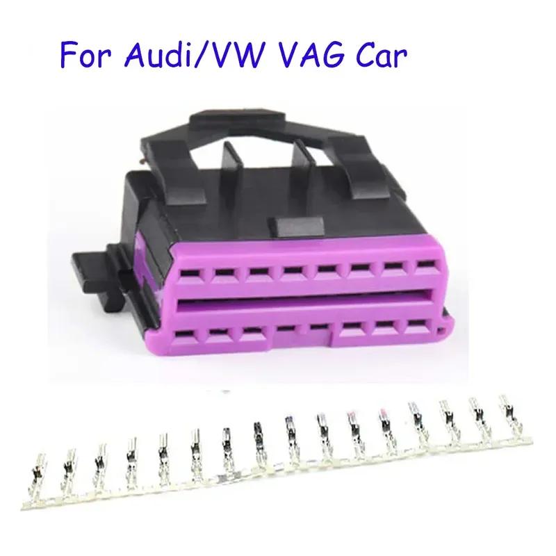 Разъем OBD + Клемма + Вставка Разъем OBD OBD2 Female J1962f Разъем OBD 2 16 PIN с клеммой Подходит для большинства автомобилей