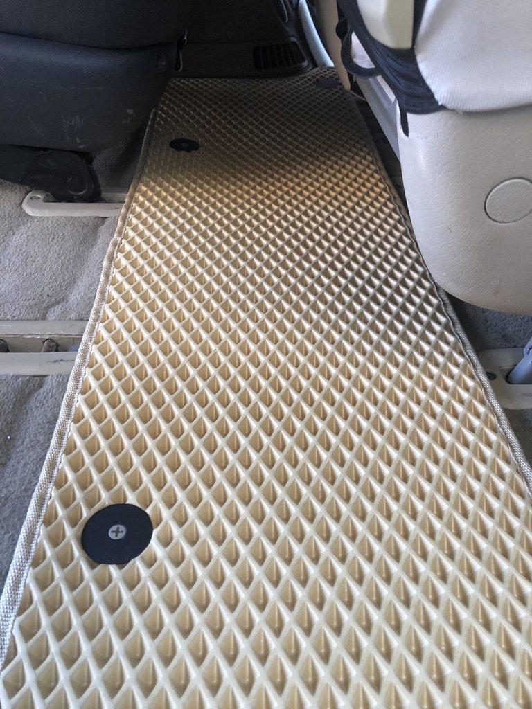 Коврики EVA (3 ряда, бежевые) для Volkswagen Sharan 1995-2010 гг
