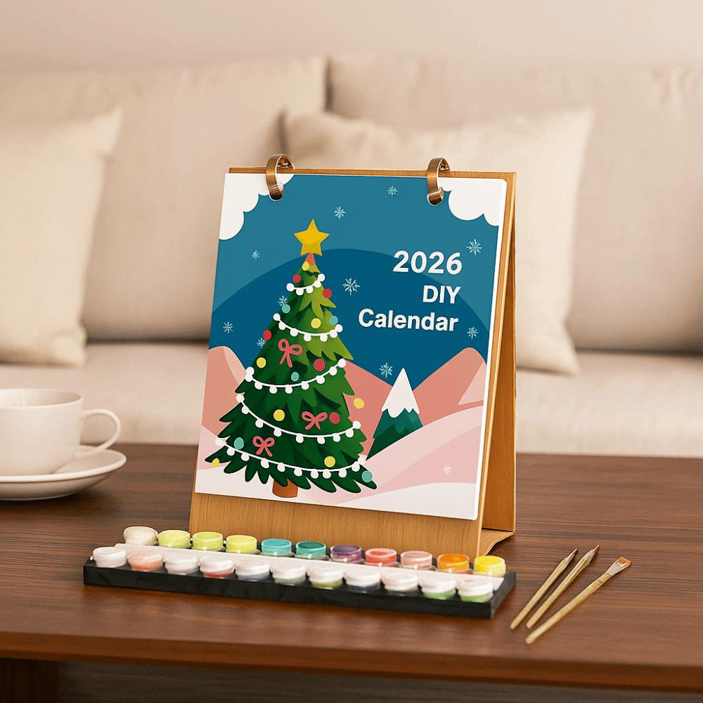 2026 Edition Standing Flip Calendar Handmade DIY Calendar Creative Desk Calendar  For Home