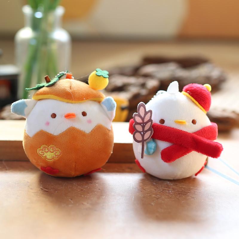 Adorable Yellow Chick Plush Toy Soft Keychain Stuffed Animal Figure Cute Bag Charm