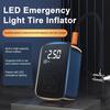 Car Tire Inflator Mini Air Compressor with LED Light Rechargeable Portable Electric Air Pump Motorcycle Bicycle Tire Air Filling Pump