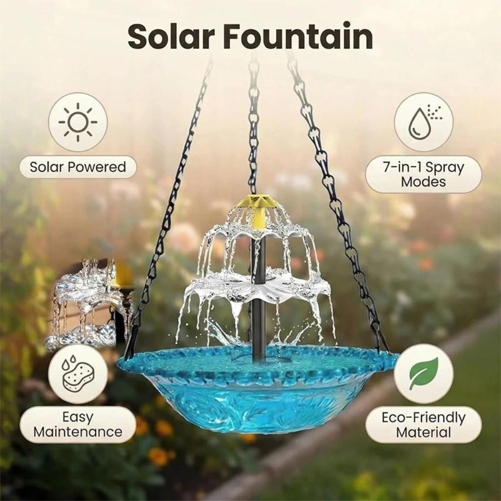 Cascade Hanging Bird Bath Fountain 3 Layer Bird Feeder Creative Bird Bath Bowl Outdoor