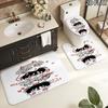 Low Tide Twilight 3Pcs Flannel Toilet Mat Set Bathroom Rug Bath Carpet Non Slip Home Decor Toilet 3 Pcs Bathroom Textile Set