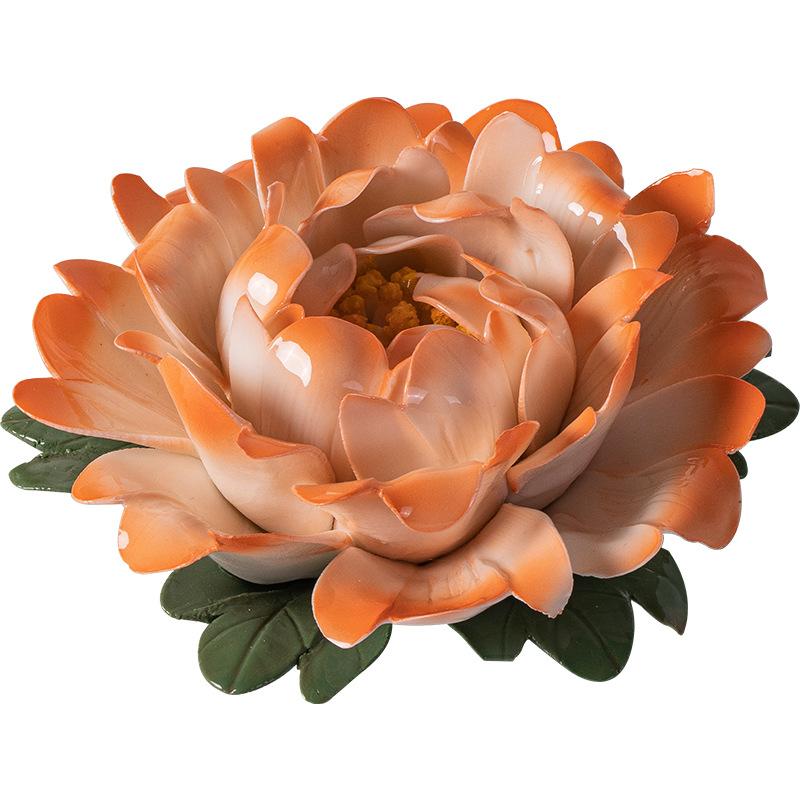 Имитация ручной лепки пион фарфоровый цветок керамический нитевидный благовонный держатель благовонная вставка чайная церемония настольный декоративный