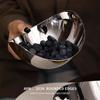 Роскошная миска для фруктов из нержавеющей стали 304, большая тарелка для салата, поднос для фруктов, для хранения дома, гостиной, кухни, журнального столика