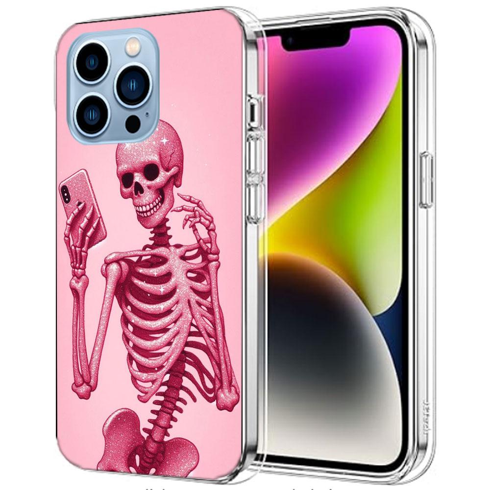 A Funny Skeleton Skull Cases Phone Case For Iphone 17E 16E 17 Air 16 Pro Max 15 Pro 14 Plus 11 13 12 Mini Cover Cases Compatible