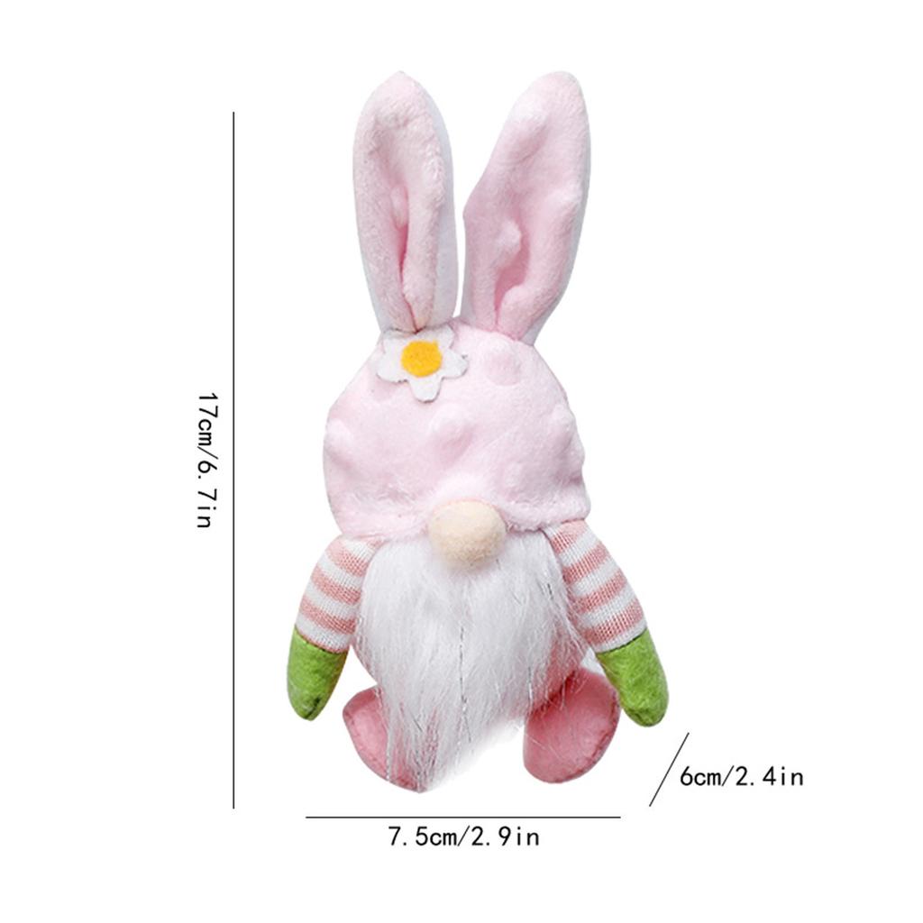 2PCS Easter Day Decorations Toy Ornaments Rudolph Faceless Doll Rudolph Toy Plush Toy Easter Gift For Boys And Girls
