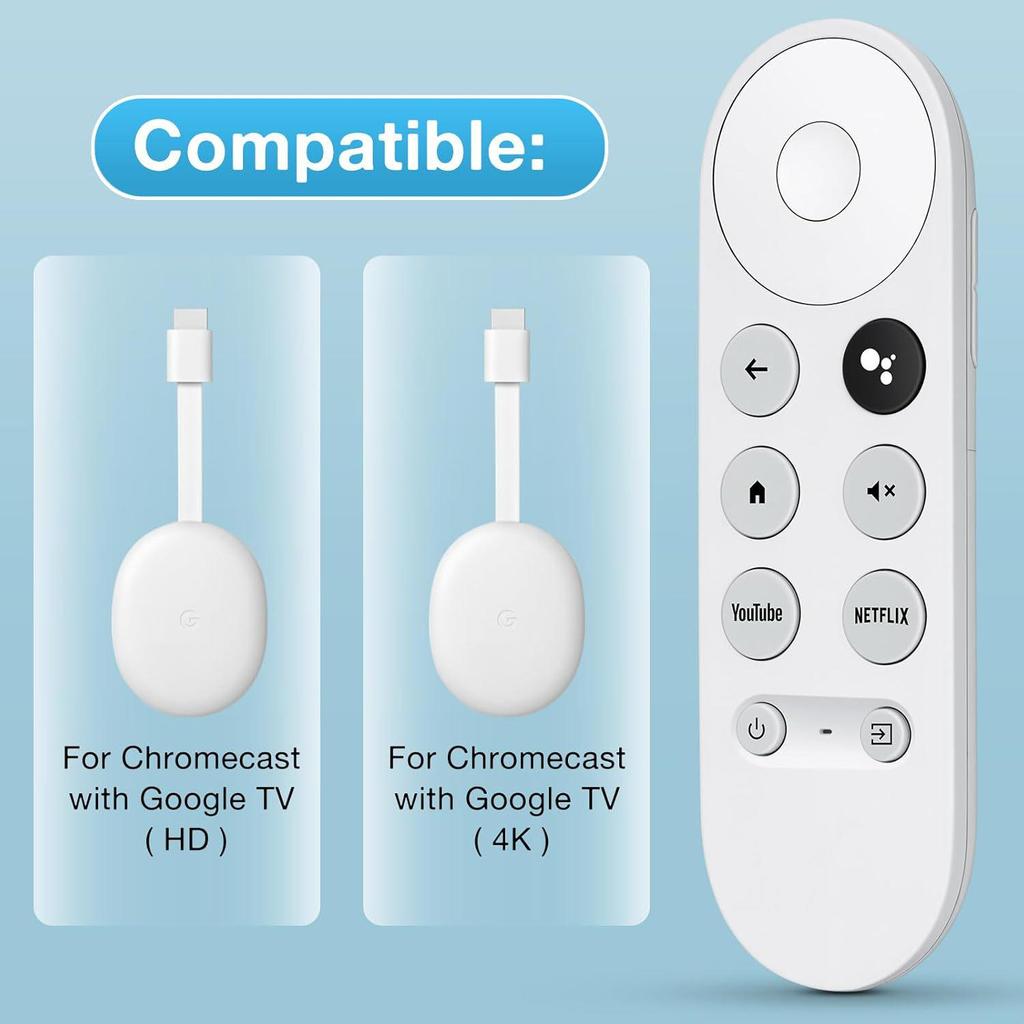 Bluetooth Voice Remote for G9N9N Google TV with Chromecast