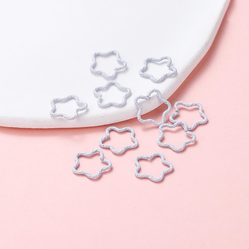 50pcs/lot Colorful Open Rings Star Shape Jump Rings For Jewelry Making Keychain Phone Chain Diy Craft Findings Supplies