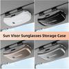 For Alfa Romeo Car Sun Visor Glasses Case Car Sunglasses Storage Box For Alfa Romeo 156 159 147 4C 8C 166 Giulia Giulietta Mito 