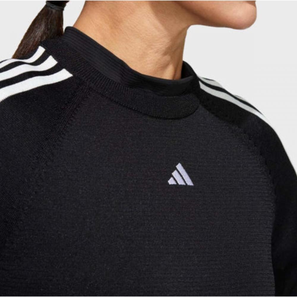 Adidas Golf SS Women S Three Line Crewneck Sweater Hz9220 Black