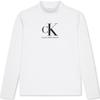 Calvin Klein Классическая удобная футболка с высоким воротом и длинными рукавами с логотипом, детские топы, ярко-белый цвет CK2332021GS-001
