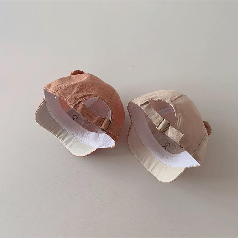 Милая бейсболка с короткими полями для малышей, мультяшные медвежьи ушки, шляпа от солнца для малышей, козырек от солнца для мальчиков и девочек, кепки с утиным язычком