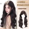 Women's Full Headgear Long Hair Ruth Roll Eight-character Bangs Full Headgear Simulation Hair Big Wave Roll