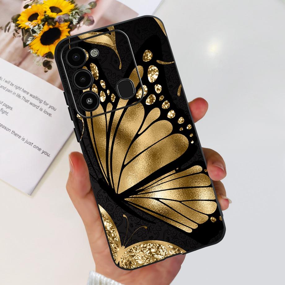 For Tecno Spark 8c spark8 Phone Case Spark GO 2022 Back Cover Matte Soft TPU Silicone Bumper Child Fashion Cartoon Pattern Funda