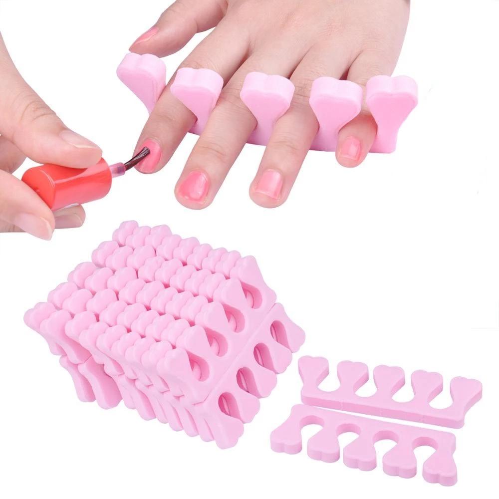 500 шт., набор разделителей для пальцев ног для педикюра, разделители пальцев для дизайна ногтей, мягкие поролоновые растягиватели для пальцев ног и пальцев, расслабляющий удержание