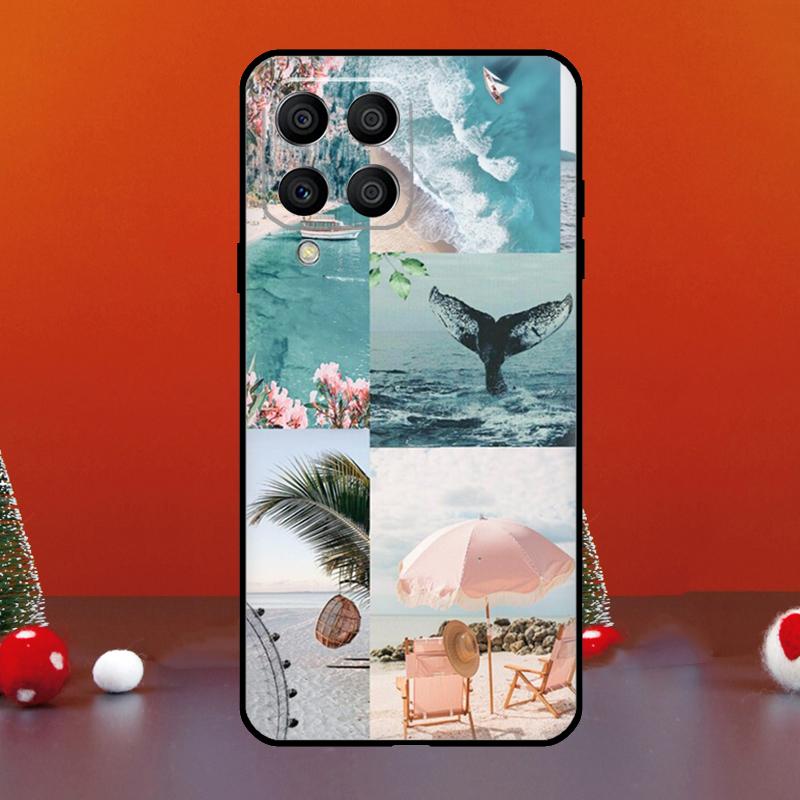 Summer Beach Collage For Samsung Galaxy M52 M32 M12 M11 M21 M31 M13 M33 M35 M53 M55 M15 M14 M34 M54 M06 M16 Case