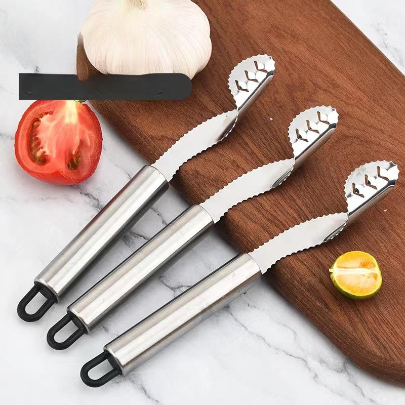 1PC Pepper Corer Tool Stainless Steel Serrated Seed Remover Kitchen Gadget Tools