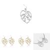 Trendy Silver Plated Leaf Earrings For Women Unique Asymmetric Fashion Piece
