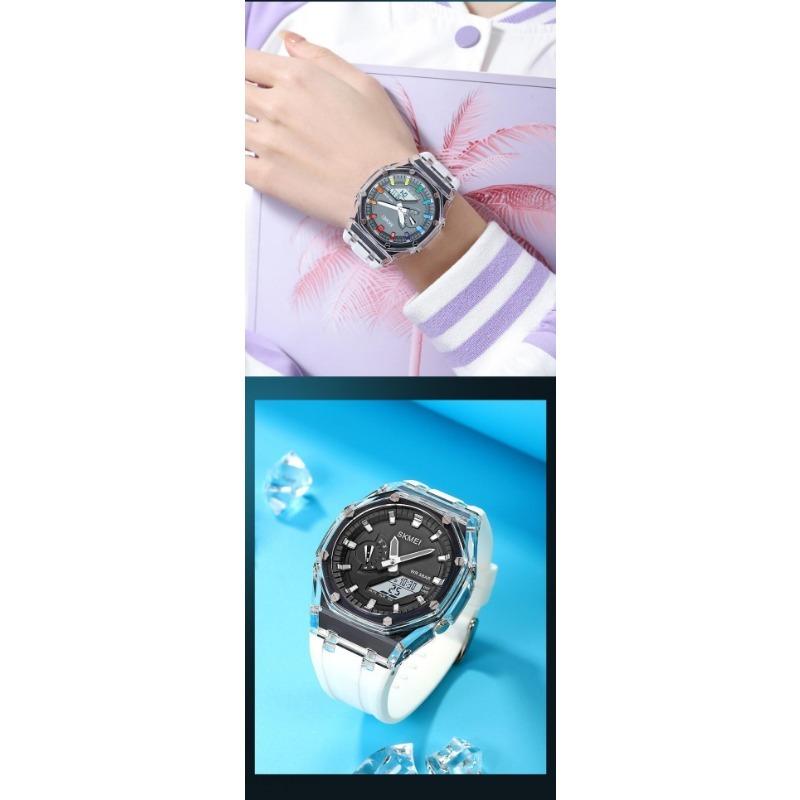 Skmei 2100 уличные мужские цифровые часы с цветным светодиодным дисплеем, водонепроницаемые ударопрочные мужские наручные часы