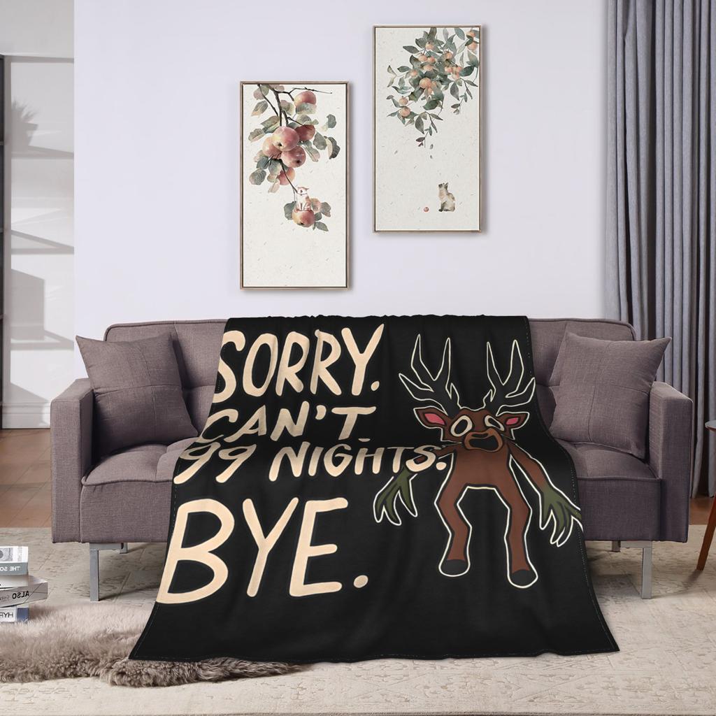 99 Nights In The Forest Scary Deer Blanket Bedding Throws For Couch Chair Sofa Bed Soft Warm Custom DIY Quality Bedspread