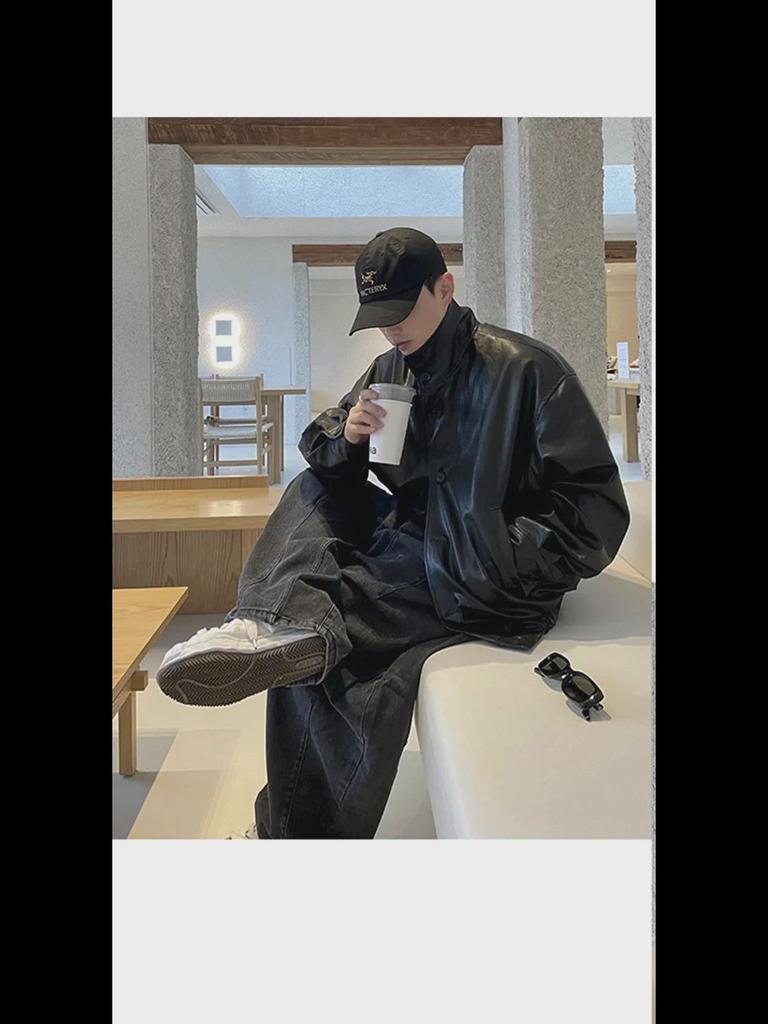 Мужские джинсы BJ Retro Washed Wide-Leg: Весна/Лето Свободные повседневные брюки в корейском стиле